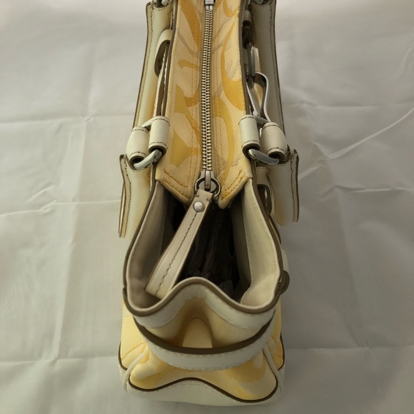 Coach Signature Stripe Satchel Handbag - Picture 6 of 8